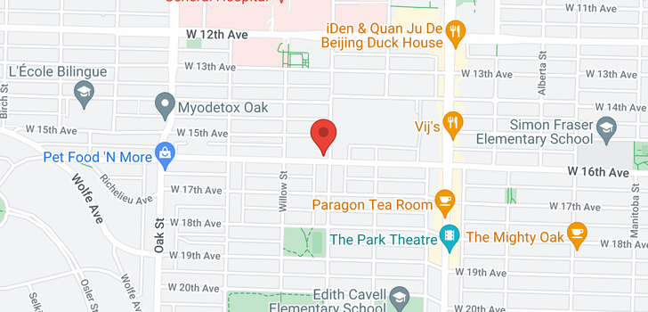 map of 703 503 W 16TH AVENUE